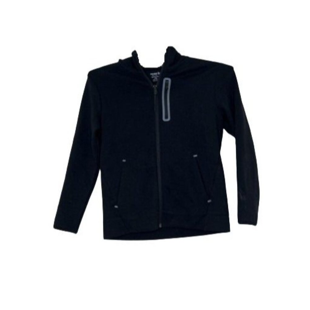 Old Navy Active Boys Size M - 8 Dynamic Fleece Full Zip Jacket Black Hoodie